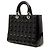 Borsa Dior Large Patent Cannage Lady Dior nera Nero - vista 2