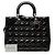 Borsa Dior Large Patent Cannage Lady Dior nera Nero - vista 8