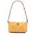 Pochette a tracolla Fendi Pleated Nubuck FF Chain Gialla Giallo