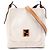 Borsa a tracolla Fendi Canvas FF bianca Bianco