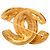 Spilla Chanel CC trapuntata placcata oro D'oro - vista 3