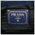 Tote Blue Prada Vitello Daino Canapa Logo - vista 5