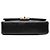 Borsa a tracolla Chanel Medium Classic Chevron in agnello nero con doppia patta - vista 3