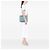 Borsa satchel Lady Dior in denim blu grande con manici in acrilico cannage - vista 6