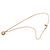 Collana con pendente rotondo in cristallo placcato oro Chanel Gold D'oro - vista 3