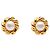 Chanel Clip-Ohrringe in Gold mit Kunstperlenblume Golden