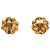 Chanel Clip-Ohrringe in Gold mit Kunstperlenblume Golden - Ansicht 2