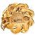 Chanel Clip-Ohrringe in Gold mit Kunstperlenblume Golden - Ansicht 3