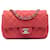 Borsa a tracolla Chanel Mini Rectangular Classic Caviar Single Flap rossa Rosso  - vista 1