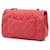 Borsa a tracolla Chanel Mini Rectangular Classic Caviar Single Flap rossa Rosso  - vista 2