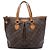 Borsa Satchel Louis Vuitton Monogram Palermo PM Marrone