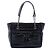 Tote Chanel CC Choco Bar in agnello nero con camelia No 5
