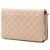 Borsa a tracolla Chanel CC Diamond Wallet On Chain in pelle d'agnello matelassé beige - vista 2