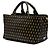 Borsa Tote Tessuto Broccato Canapa nera Prada Nero - vista 2