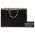 Borsa a tracolla Chanel CC in agnello trapuntato nero - vista 8