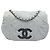 Borsa a tracolla Chanel East Glint in vitello iridescente grigio
