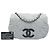 Borsa a tracolla Chanel East Glint in vitello iridescente grigio - vista 6