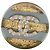 Orecchini a lobo a righe in resina e strass placcati oro Gold Chanel CC D'oro - vista 3