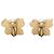 Orecchini a clip Chanel CC placcati oro con fiori smaltati D'oro - vista 2