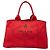 Tote Rote Prada Canvas Canapa Logo Satchel Tasche