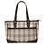 Burberry House Check Canvas Tote in Beige