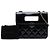 Borsa a patta Chanel Mini Quilted Patent Graphic Catch nera Nero - vista 7
