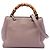 Borsa Gucci Mini Bamboo Shopper in pelle di vitello rosa