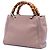 Borsa Gucci Mini Bamboo Shopper in pelle di vitello rosa - vista 2