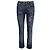 Dolce & Gabbana D&G Patchwork-Hose aus Medium Wash Denim & Glen Plaid Größe IT 42 Blau