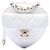 Collana per borsa Chanel Mini Quilted Lambskin CC in Love Heart bianca Bianco