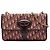 Borsa a tracolla con catena Dior Oblique Canvas Burgundy Bordò