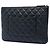 Clutch Chanel Medium Quilted Lambskin O Case Nera Nero - vista 2