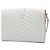 Clutch a Busta Saint Laurent Grain De Poudre Triquilt Monogram Bianca Bianco - vista 2