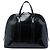 Borsa Dome Top Handle Large Microguccissima in vernice nera Gucci Nero