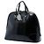 Borsa Dome Top Handle Large Microguccissima in vernice nera Gucci Nero - vista 2