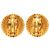 Orecchini a clip rotondi con logo Chanel CC placcati in oro D'oro - vista 2