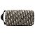 Necessaire Clutch Lingot in tela Dior Oblique blu - vista 3