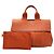 Borsa Hermès Valparaiso PM in Toile e Swift arancione - vista 7