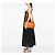 Borsa Satchel Prada Canvas Canapa Bijoux Arancione - vista 6