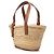 Borsa Tote LOEWE Small Raffia Anagram beige - vista 2
