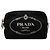 Pouch Prada in tela Canapa logo nera Nero