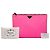 Clutch matelassé con zip Prada Tessuto Rosa - vista 10