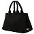 Schwarzer Prada Canapa Canvas Logo Tote Satchel - Ansicht 2