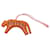 Brown Hermès Milo Lambskin RooRoo Tiger Bag Charm MM Key Chain  - view 1