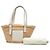 Borsa Tote Anagram Small in Raphia Bianca LOEWE Bianco - vista 7