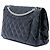 Borsa a tracolla Chanel Reissue 2.55 Double Flap 227 in vernice matelassé blu - vista 2