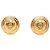 Orecchini a clip rotondi Chanel CC placcati oro D'oro