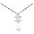 Collana con pendente a goccia Chanel CC in resina e ottone argentato Argento