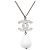 Collana con pendente a goccia Chanel CC in resina e ottone argentato Argento - vista 2