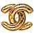 Spilla matelassé Chanel CC placcata oro D'oro